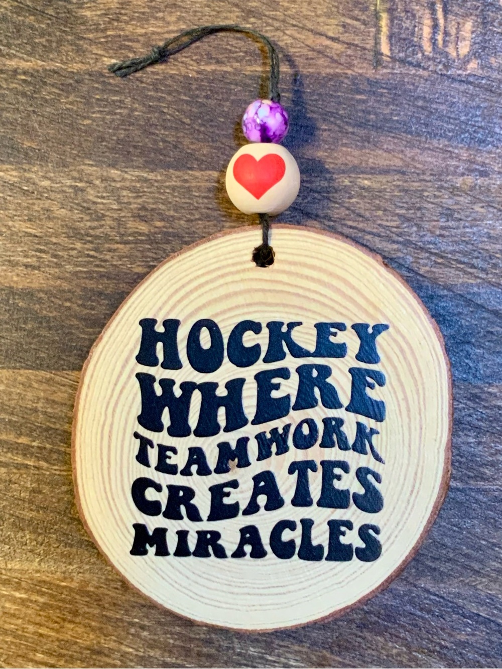 Hockey Teamwork Ornament